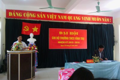 ĐẠI HỘI CHI BỘ TRƯỜNG THCS VĨNH TRỤ