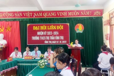 Tin bài Đại hôi Liên đội nhiệm kỳ năm học 2023-2024 trường