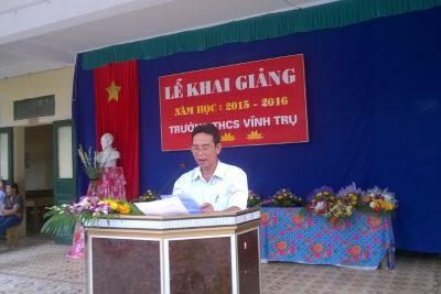 TRƯỜNG THCS VĨNH TRỤ KHAI GIẢNG NĂM HỌC MỚI