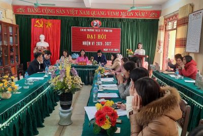 Tin bài trường THCS thị trấn Vĩnh Trụ Đại hôi Chị bộ nhiệm